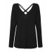 Women Pullover Tops Long Sleeve Cross V Neck Sweaters For Women