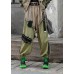 Streetwear Colorblock Pockets Patchwork High Waist Tunic Jeans Spring