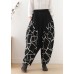 Autumn new cotton linen trousers women's national style literary loose loose casual pants