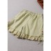 Fitted Green Embroideried Lace Patchwork hot pants Summer