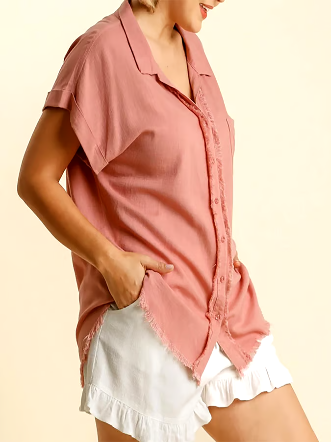 Women's Summer Cotton&Linen Short Sleeves