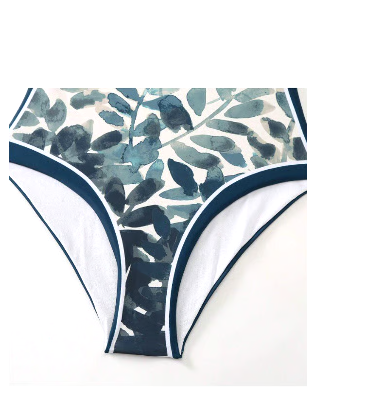 Tie-shoulder Print Two Piece Swimsuit Set