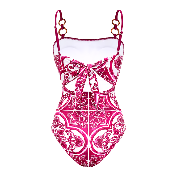Sling Print Dressi Two Piece Swimsuit Set