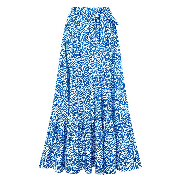 Ruffle Printed One Piece  Swimsuit Set