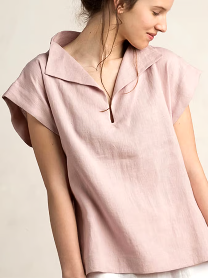 Women's Summer Short Sleeve Cotton&Linen T-Shirt Women's Summer Short Sleeve Cotton&Linen T-Shirt