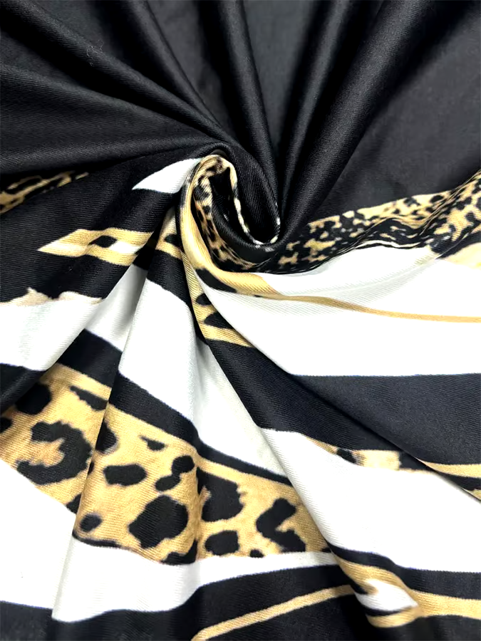 Women'S Casual Round Neck Leopard Print Short-Sleeved T-Shirt Shorts Set Women'S Casual Round Neck Leopard Print Short-Sleeved T-Shirt Shorts Set