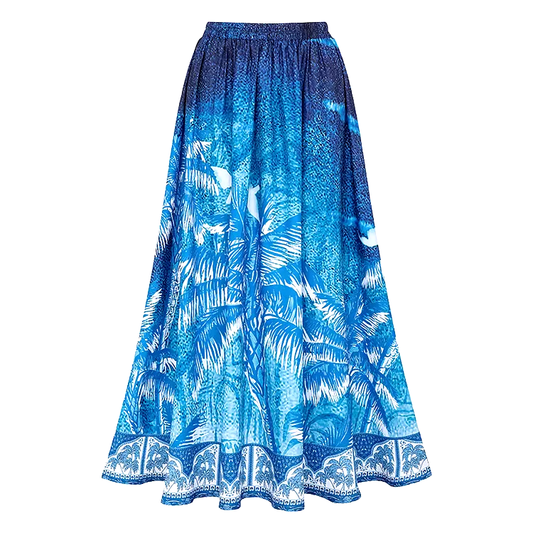 One Shoulder Print One Piece Swimsuit Set