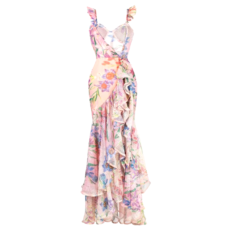 DBVACAY V Neck Cutout Floral Print Fishtail Skirt Swimsuit Set DBVACAY V Neck Cutout Floral Print Fishtail Skirt Swimsuit Set