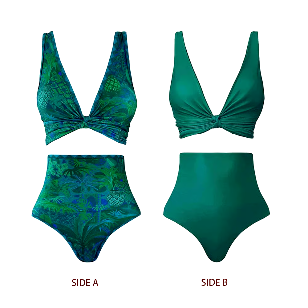 Double-Sided Printing Swimsuit Set