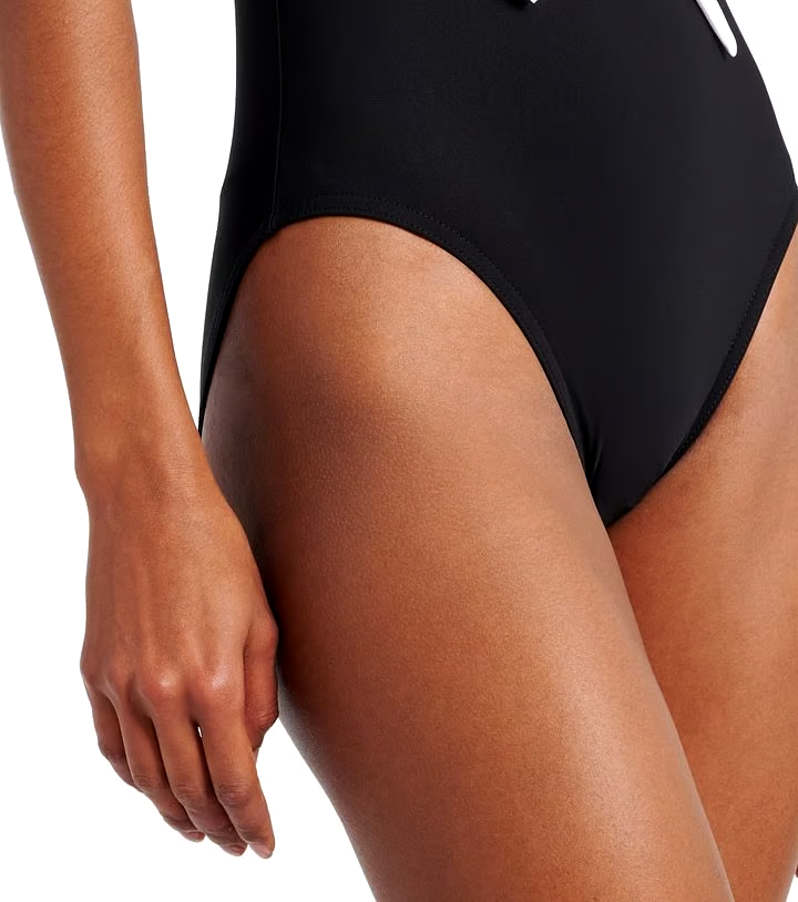 Black V Neck Sexy One Piece Swimsuit Set Black V Neck Sexy One Piece Swimsuit Set