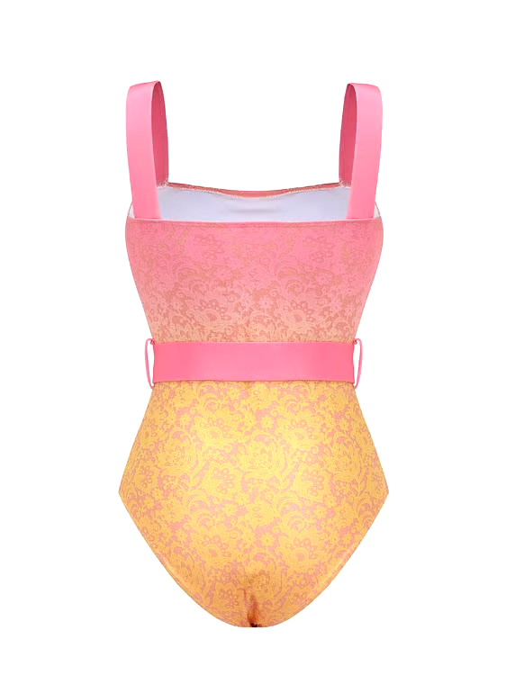 Gradation Print Skirt Swimsuit Set Gradation Print Skirt Swimsuit Set