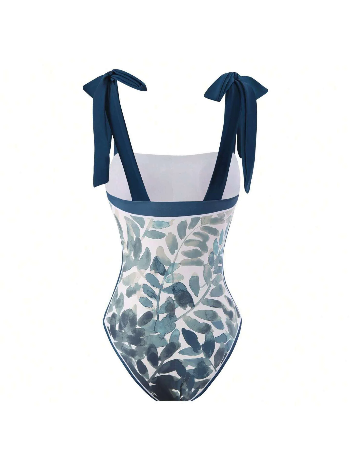 Tie-shoulder Print Two Piece Swimsuit Set