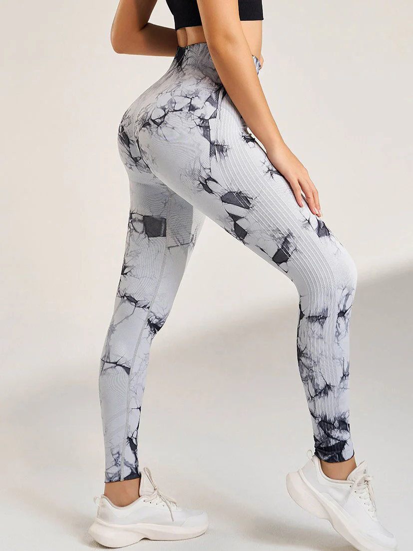 Elastic Tie Dyed Fitness Yoga Pants Elastic Tie Dyed Fitness Yoga Pants