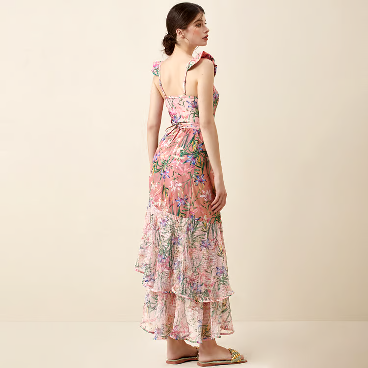 DBVACAY V Neck Cutout Floral Print Fishtail Skirt Swimsuit Set DBVACAY V Neck Cutout Floral Print Fishtail Skirt Swimsuit Set