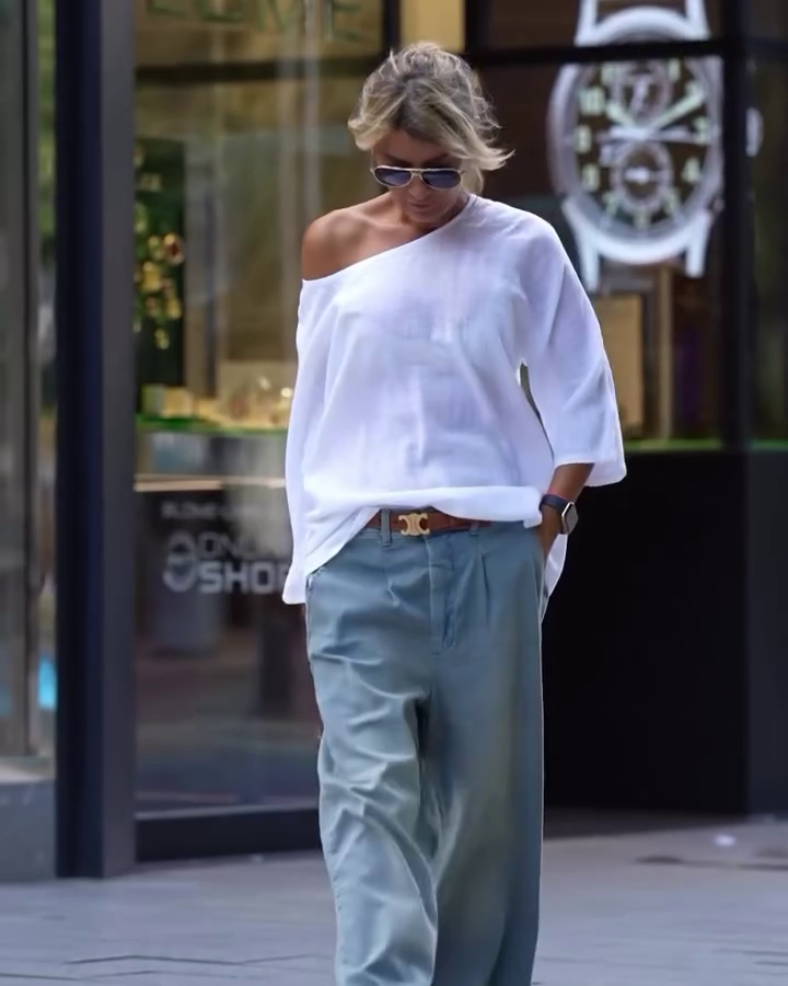 Women'S Casual Solid Color Off-Shoulder Loose Top Women'S Casual Solid Color Off-Shoulder Loose Top
